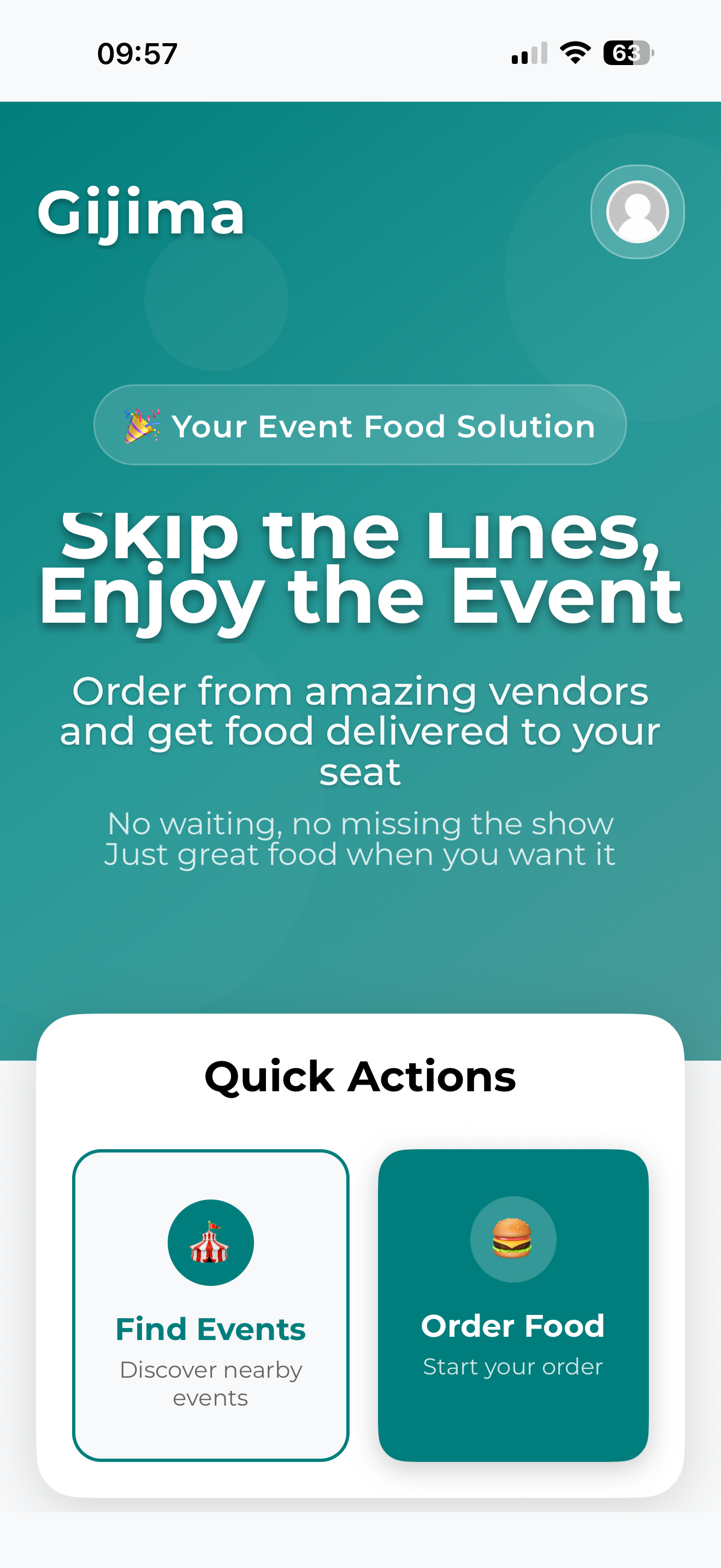 Gijima home: skip the lines and enjoy the event